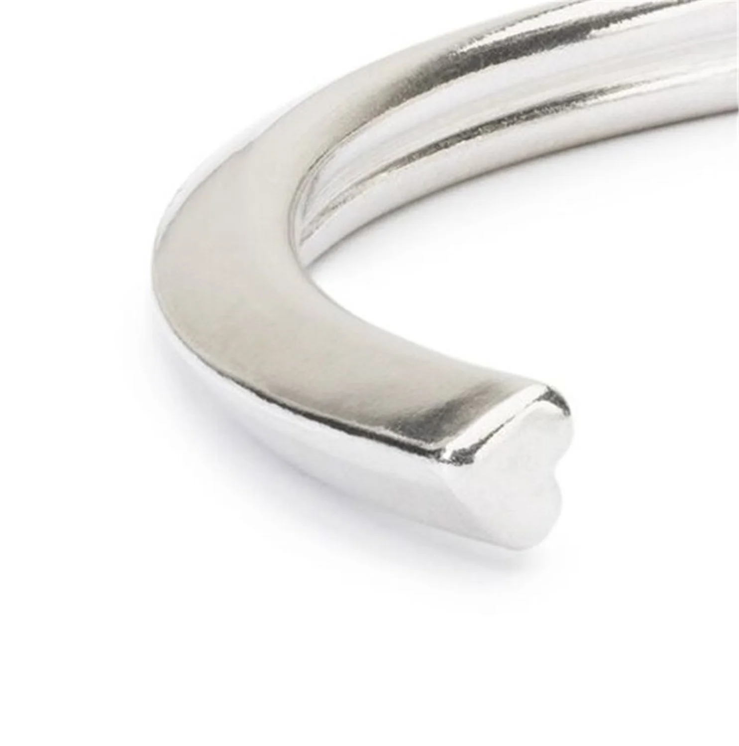 Bangle a Cuore con 2 Stop in Argento - Image 2