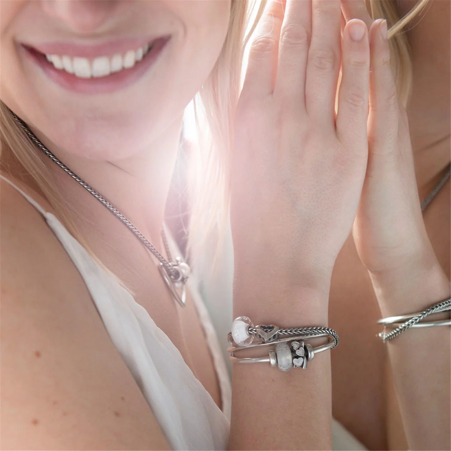 Bangle in Argento con 2 Stop Argento - Image 5