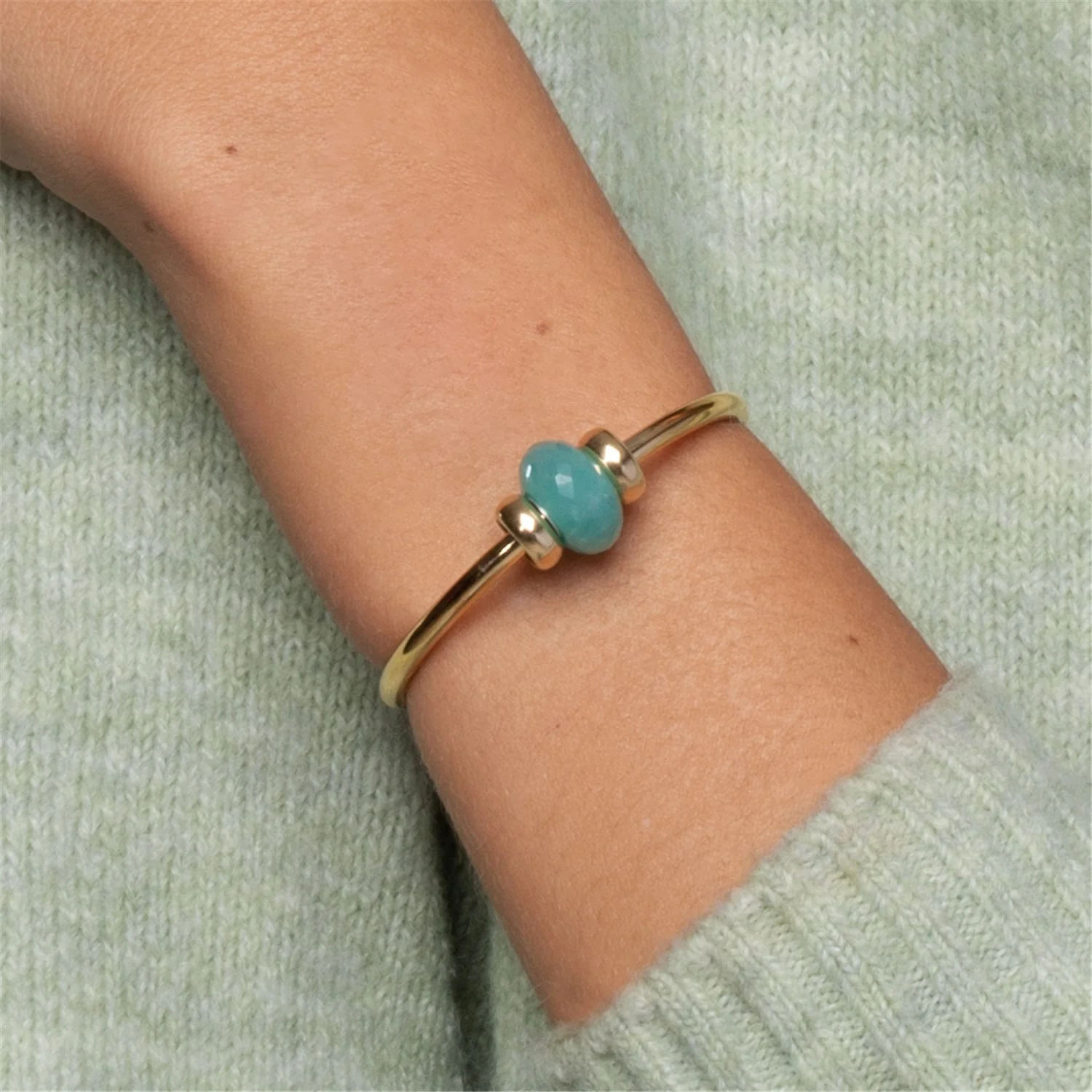 Bangle Placcato Oro con 2 Stop - Image 6