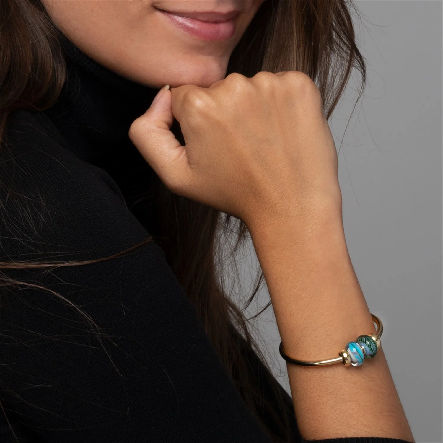 Bangle Placcato Oro con 2 Stop - Image 8