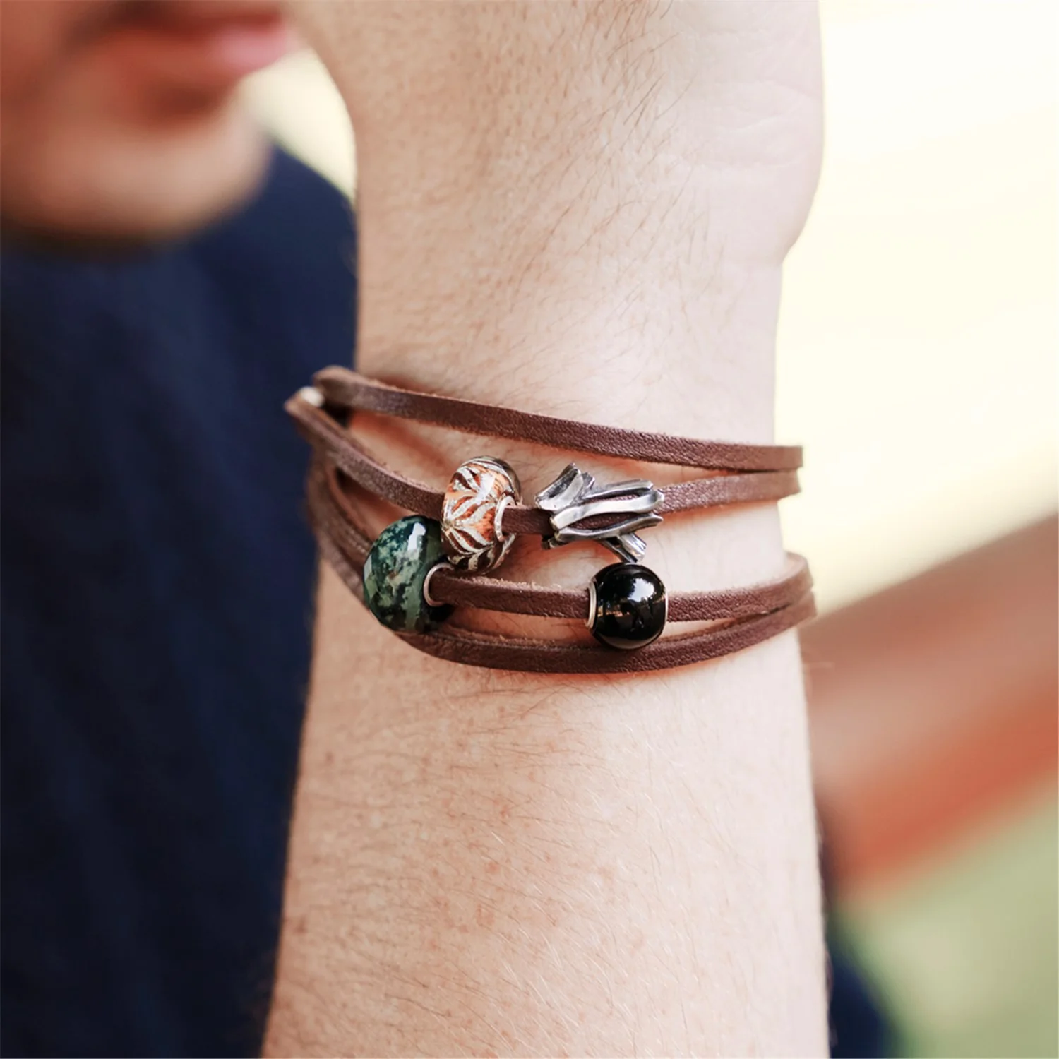 Bracciale Cuoio Marrone - Image 11