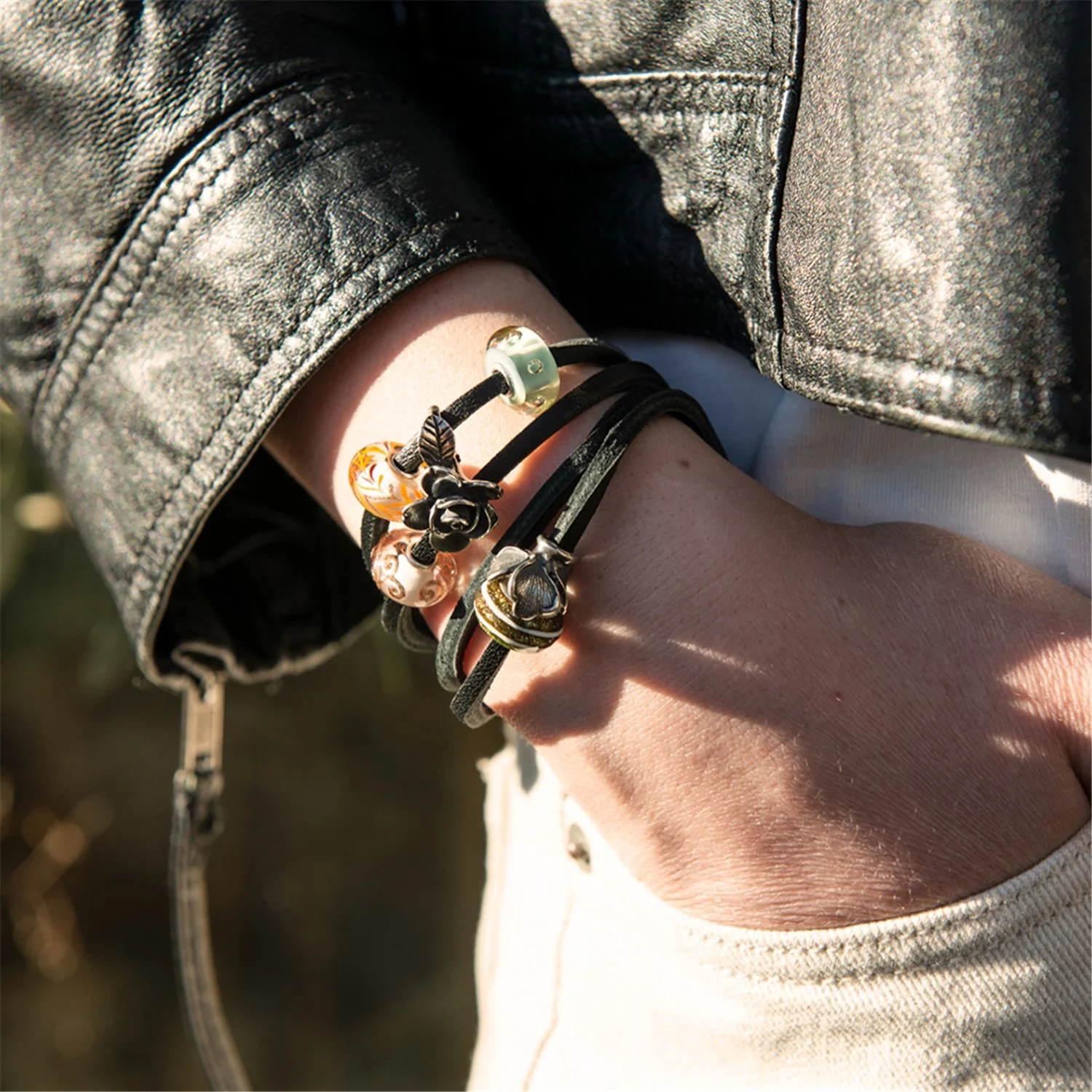 Bracciale Cuoio Nero - Image 5