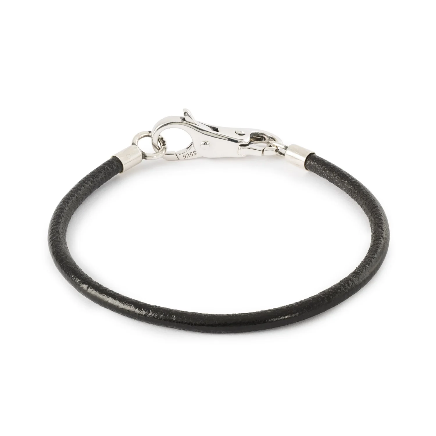 Bracciale in Pelle e Argento, Nero - Image 2