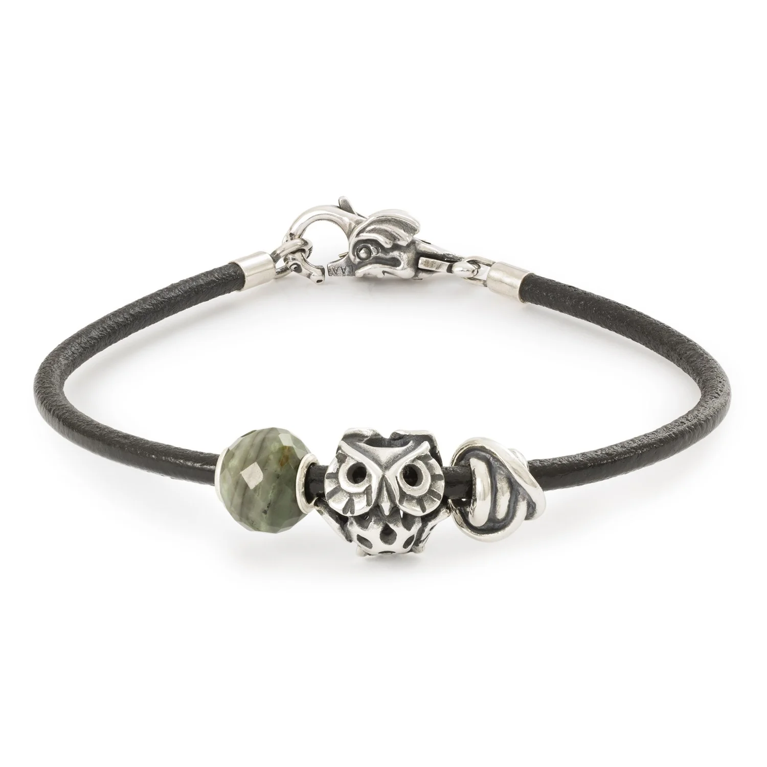 Bracciale in Pelle e Argento, Nero - Image 5
