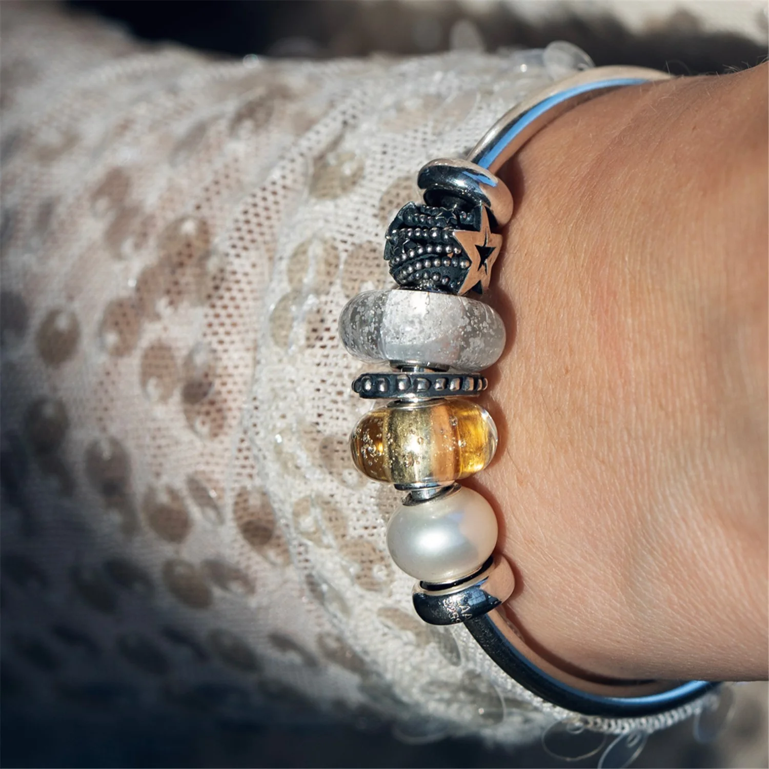 Argento Bracciale Start Stella dei Desideri - Image 5