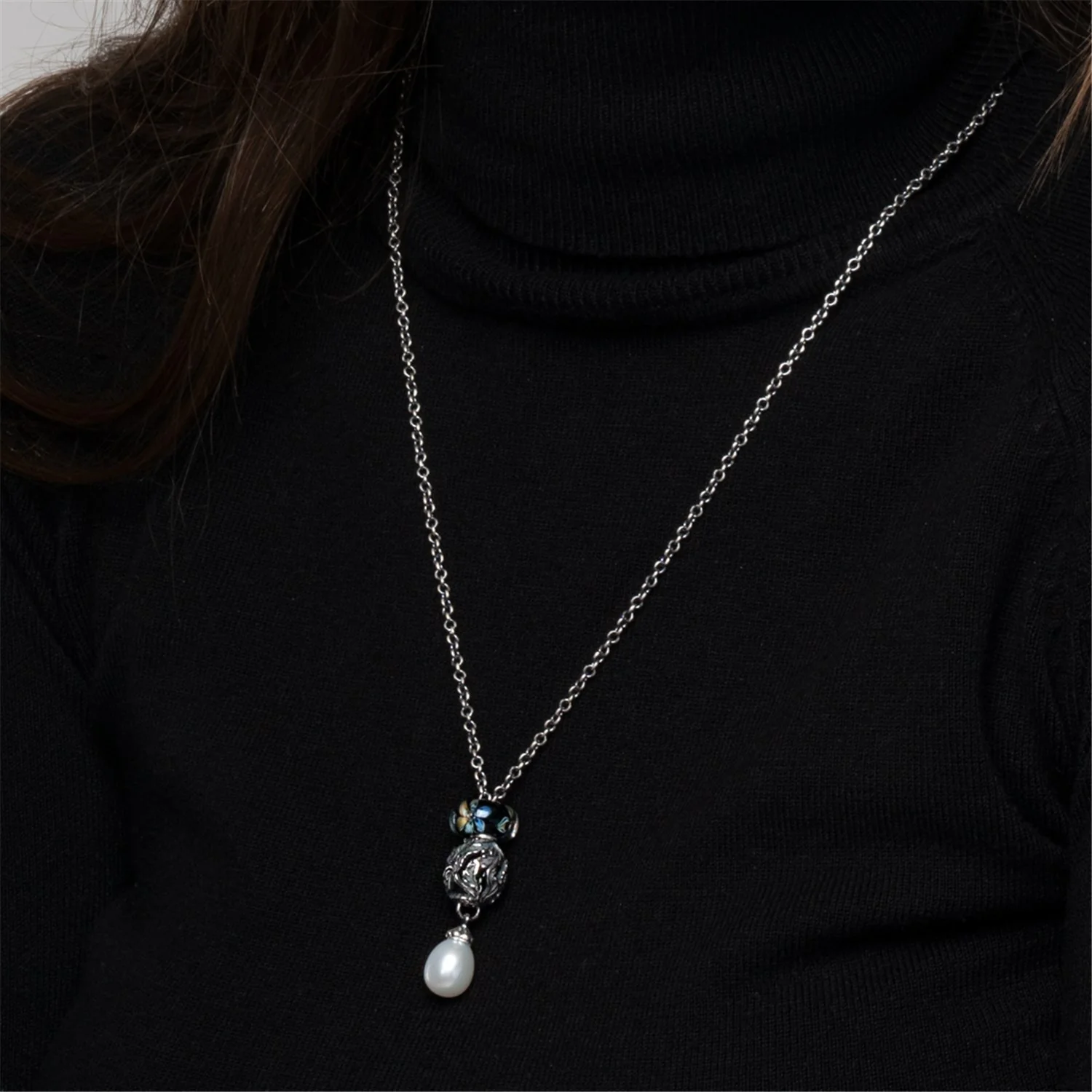Collana d'Argento con Perla - Image 4