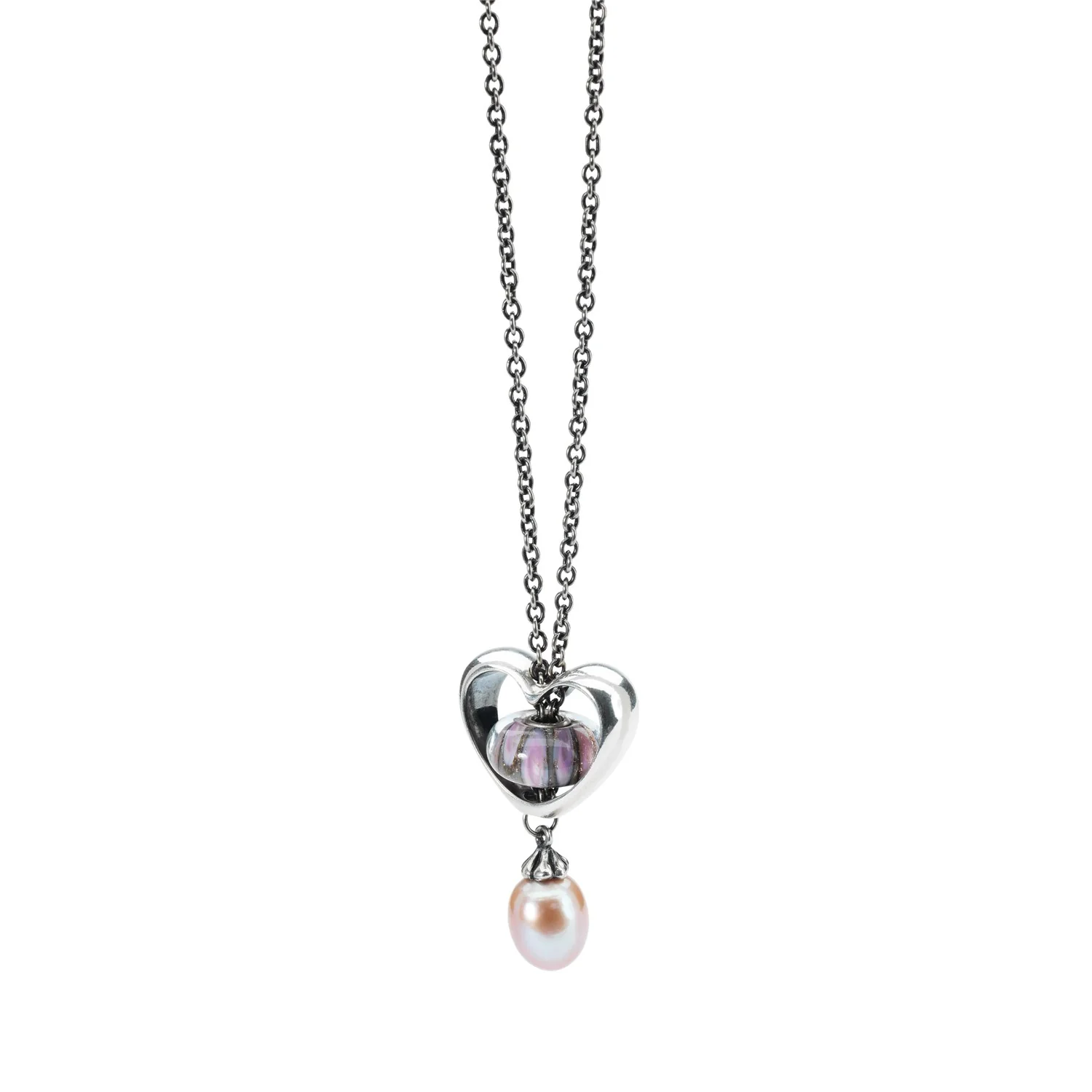 Collana d'Argento con Perla Rosa - Image 3